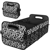 Deosk trunk organizer 50L cow-print pockets for organized cargo in any vehicle