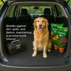 Dependable Industries trunk mat protects from dirt and spills in busy trunks.