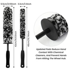 DEPOTA wheel cleaner kit flexible small brush for tight areas and precision