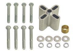 Derale 31515 aluminum belt fan spacer front view showing durable anodized finish for reliable cooling compatibility