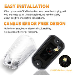 DERMOKA cab roof light with clear lens and durable housing
