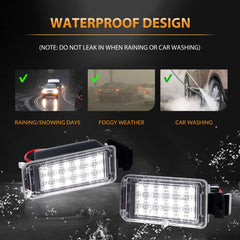 DERMOKA license plate light with weatherproof ABS housing for durability.