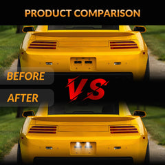 DERMOKA rear plate illumination for Camaro enhances night visibility.