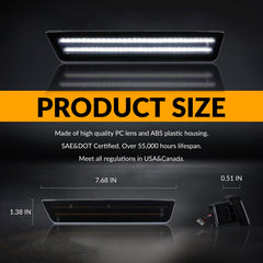 DERMOKA durable ABS/PC housing LED markers withstand weather.
