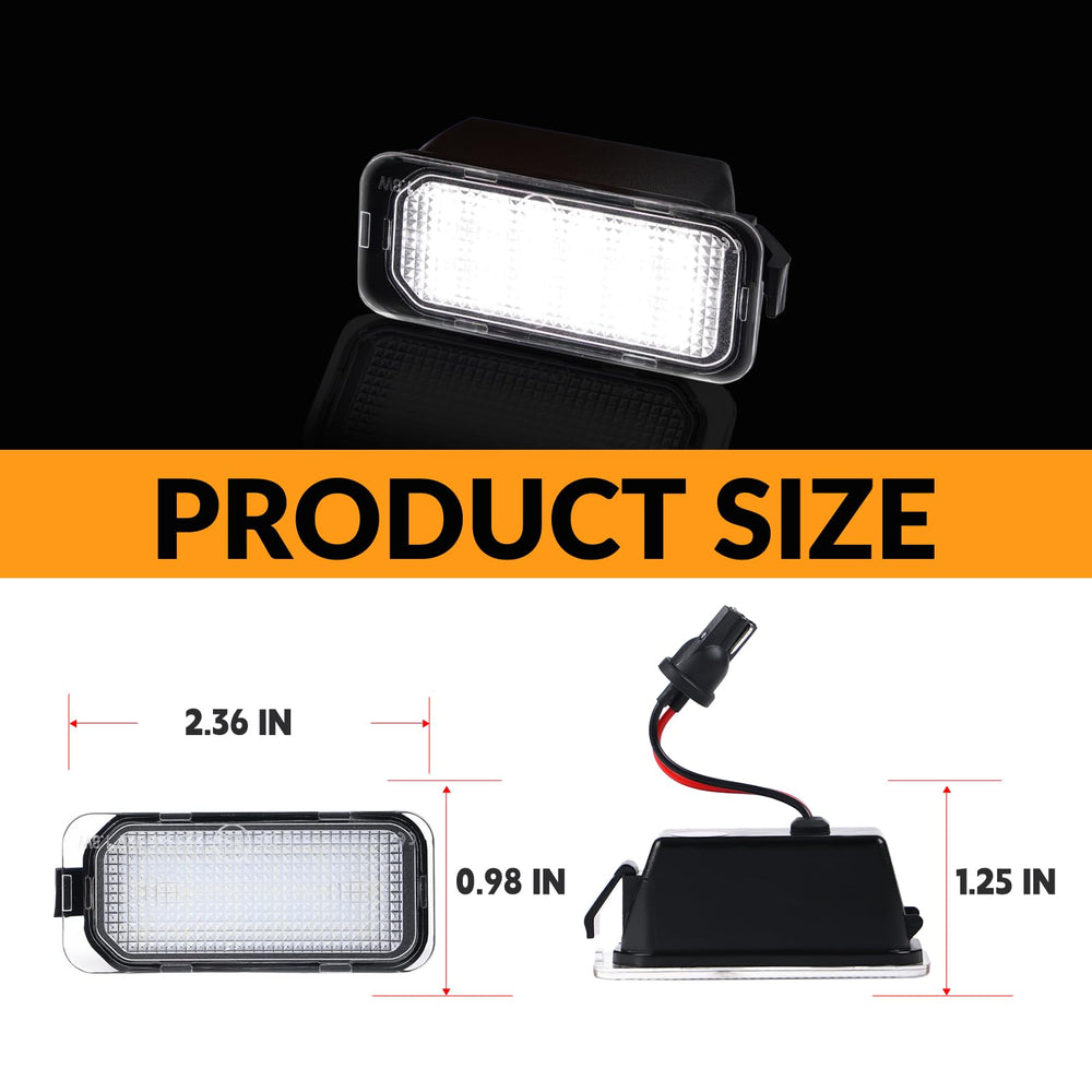 DERMOKA license plate light aids rear plate visibility on Jaguar XJ.