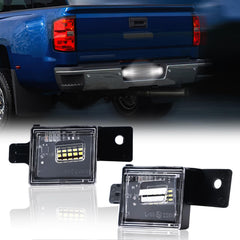DERMOKA LED license plate light for Silverado rear delivers brighter 6000K illumination.