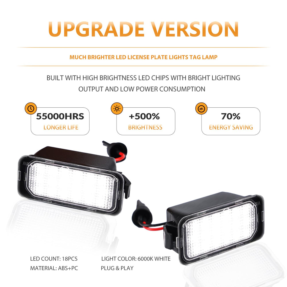 DERMOKA license plate light enhances rear plate visibility on Transit Connect.