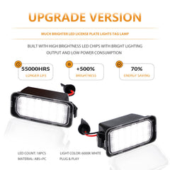 DERMOKA license plate light enhances rear plate visibility on Transit Connect.