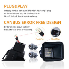 DERMOKA license plate light with socket included for easy replacement