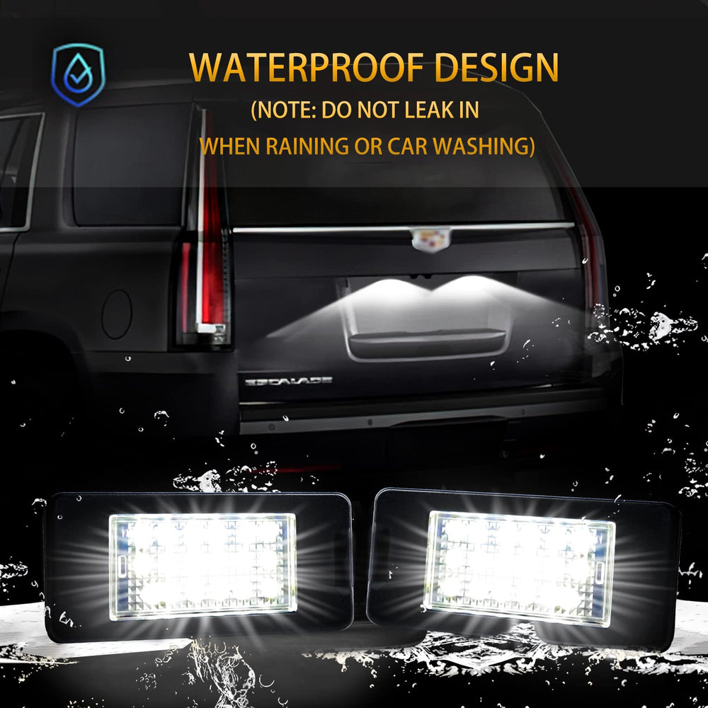 DERMOKA license plate lights plug-and-play installation with no wiring needed.