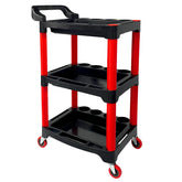 DESEQPT auto detailing cart with wheels organizes garage supplies for easy access during detailing
