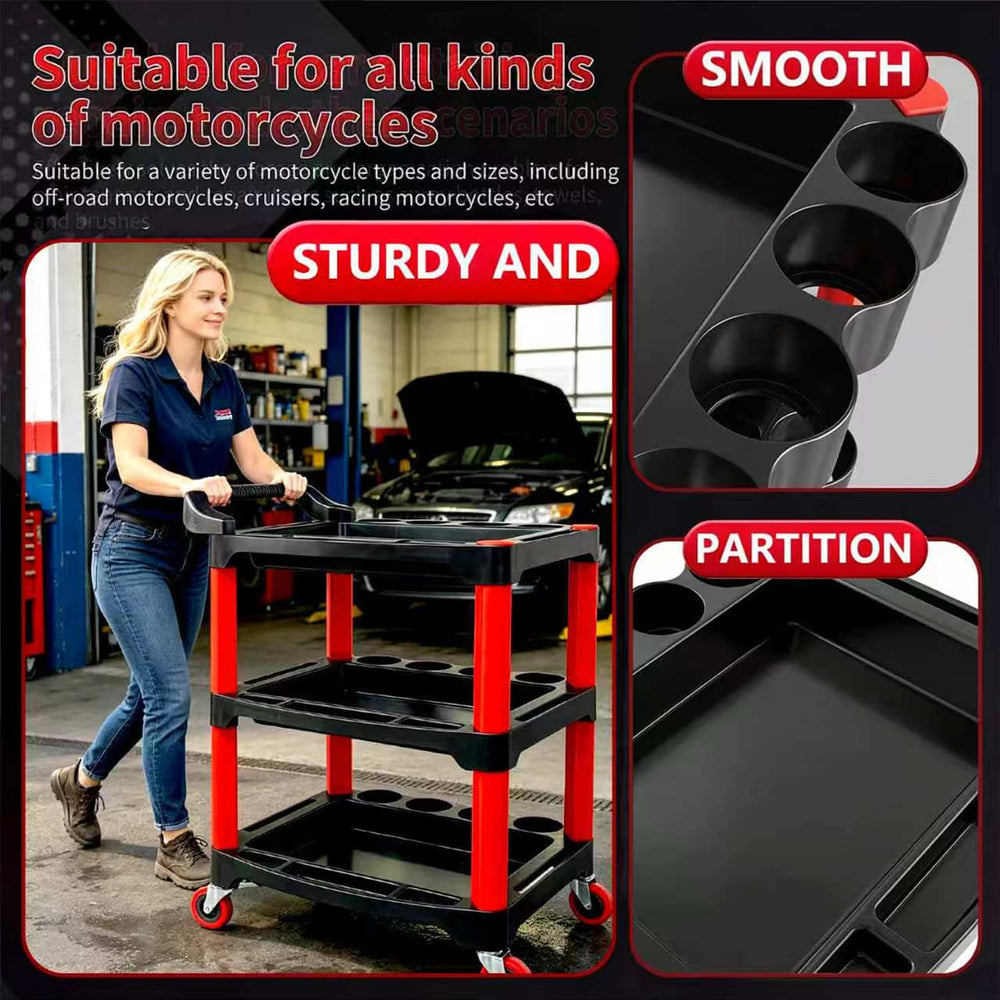 DESEQPT cart measures 23 by 18 by 32 inches for compact storage