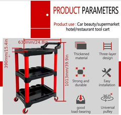 DESEQPT cart provides tool storage and cleaning supply organization