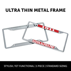 Desert Cactus license frame rear view showing thin frame and plate visibility.