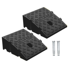 Deshitong 2-pack curb ramps assembled for easy driveway access with low cars