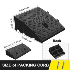 Deshitong 2-pack curb ramps connect easily for extended ramp length