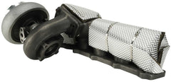 Design Engineering Form-A-Shield wrapped around downpipes for flexible shielding