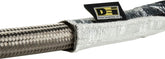 Design Engineering Heat Shroud aluminized outer layer shields hoses from radiant heat.