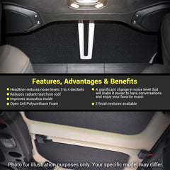 Design Engineering premium textured headliner finish protecting interior aesthetics.