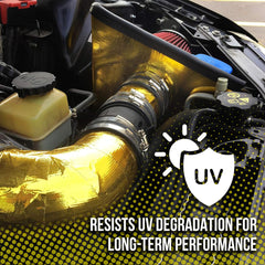 Reflect-A-Gold adhesive-back highlights easy install on metal or plastic surfaces.