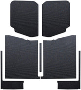 Design Engineering sound deadening headliner panels with a textured finish for quieter Jeep Gladiator cabins.