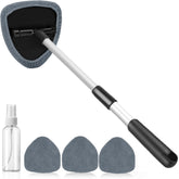Desin windshield cleaning tool with extendable handle for easy interior reach.
