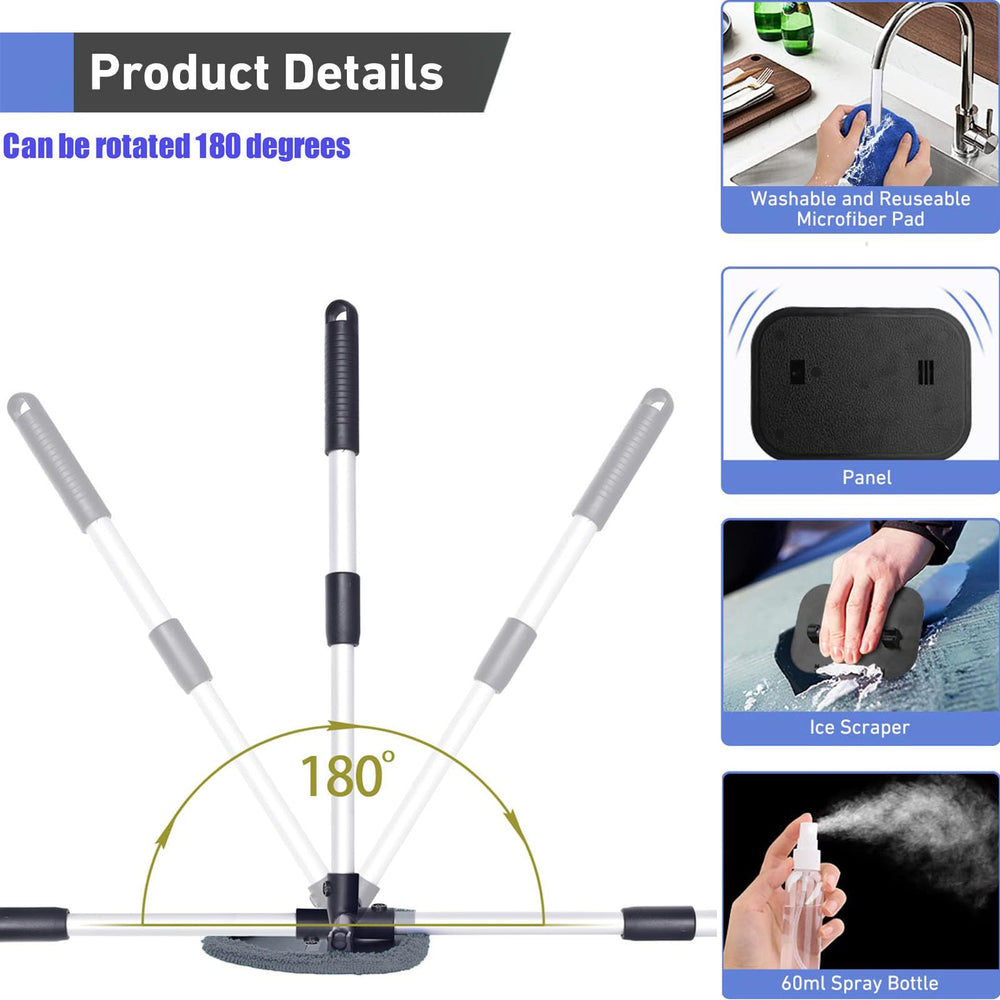 Desin windshield cleaning tool uses washable microfiber pads for repeated use.