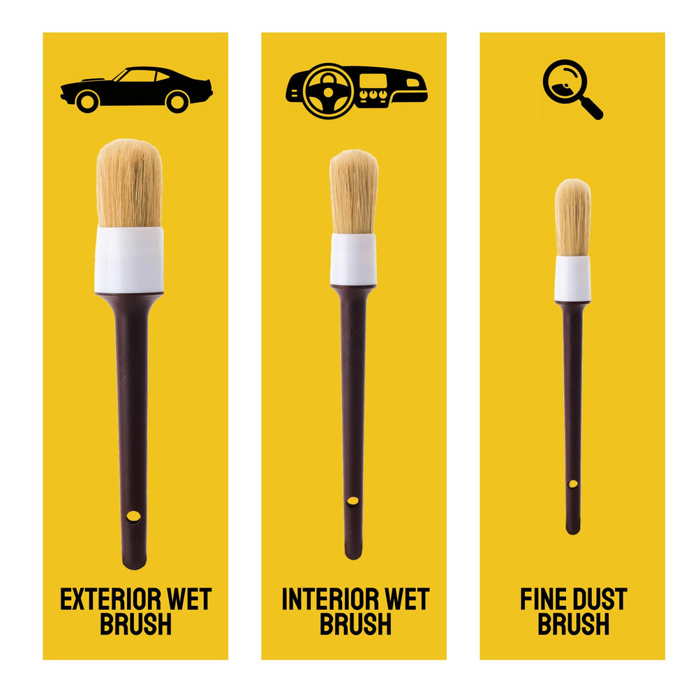 Detail Dudes wet detailing brush kit enables effective cleaning with minimal effort.
