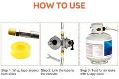 Deuovht hose close-up shows CSA certification and durable hardware for safety