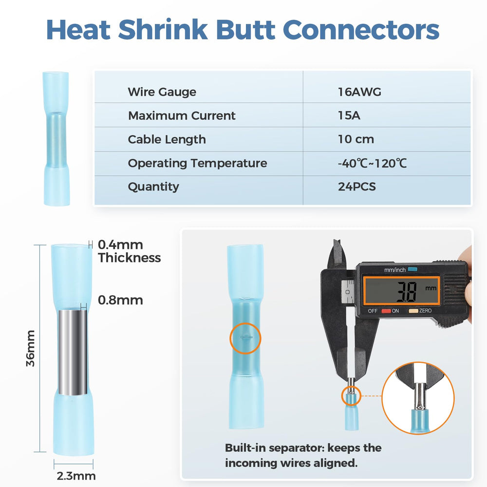 Deutusacc 16 AWG copper wires deliver low resistance and reliable power transfer.