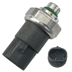 DEVMO A/C pressure switch sensor front view shows compact fit for diverse Toyota models.