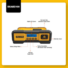 DeWalt DXAEC100 battery reconditioner improves charge capacity by reversing sulfation.
