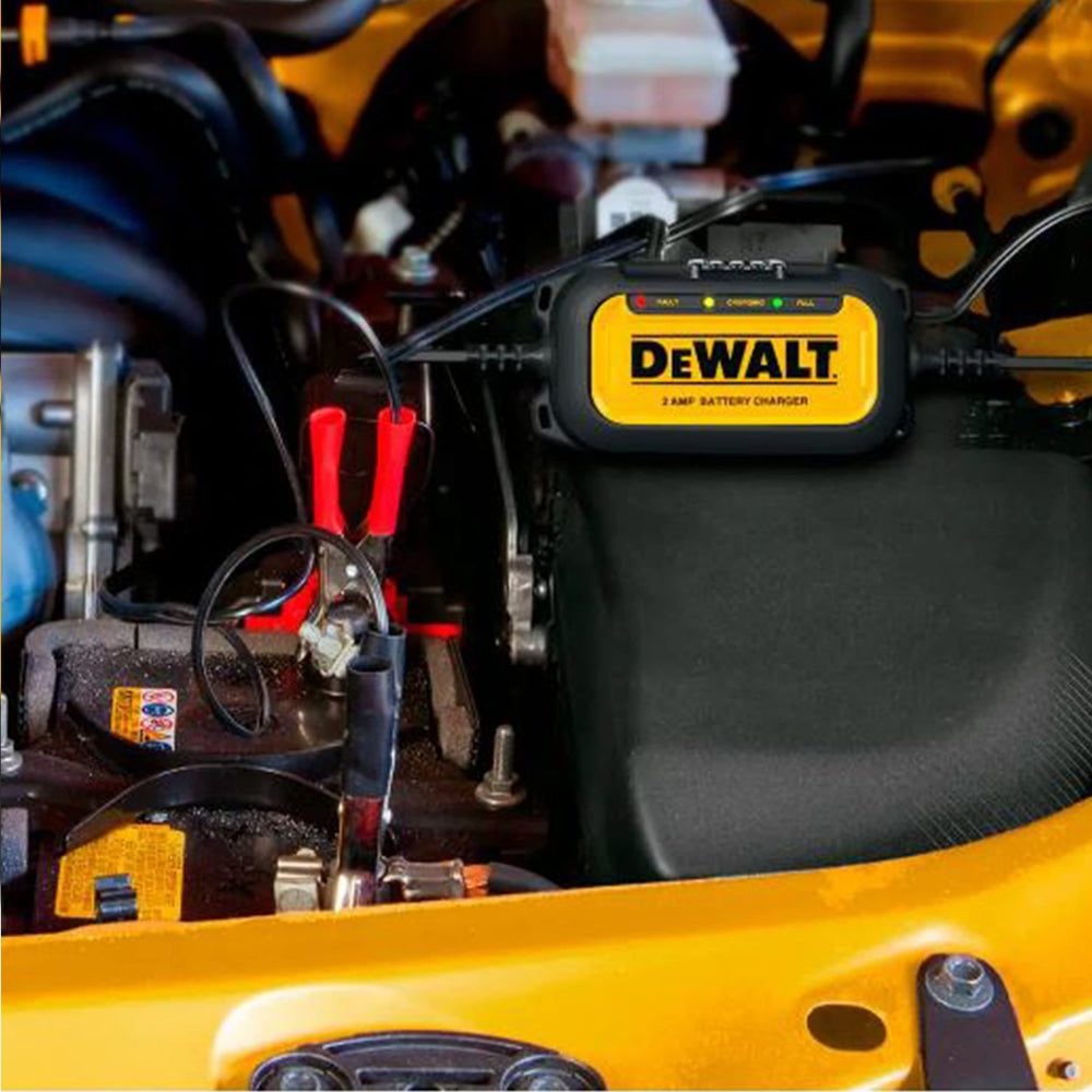 DEWALT DXAEC2 3-in-1 unit charges maintains and trickle-charges.