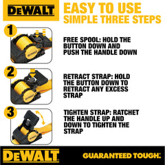 DEWALT DXBC9002 two-pack provides ready-to-use straps for multiple loads.