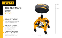 DEWALT all-steel frame delivers durable workshop support.