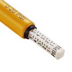 DEWALT pencil gauge deflator button allows quick air release