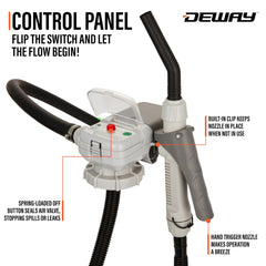 Deway no spill siphoning adapter enabling clean transfers