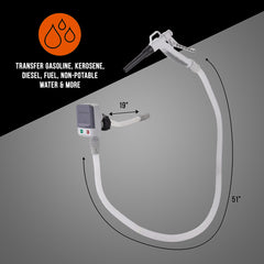 Deway siphoning action highlighting efficient transfer in tight spaces
