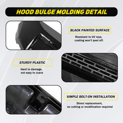 DEWHONETE hood scoop grill design improves airflow while adding a bold, race-inspired look.