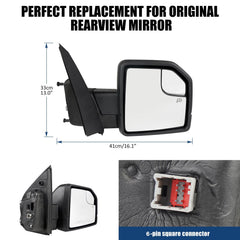 Dexepe Ford F-150 passenger mirror angle adjust enables quick inside-control visibility tweaks.