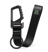 Dexnor heavy-duty carabiner lanyard close-up shows rugged build for everyday carry.