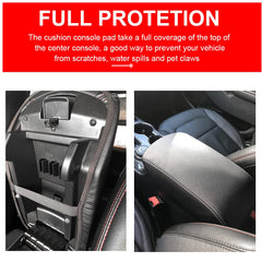 DEYTOP anti-scratch PU leather armrest cover with black stitching for durability