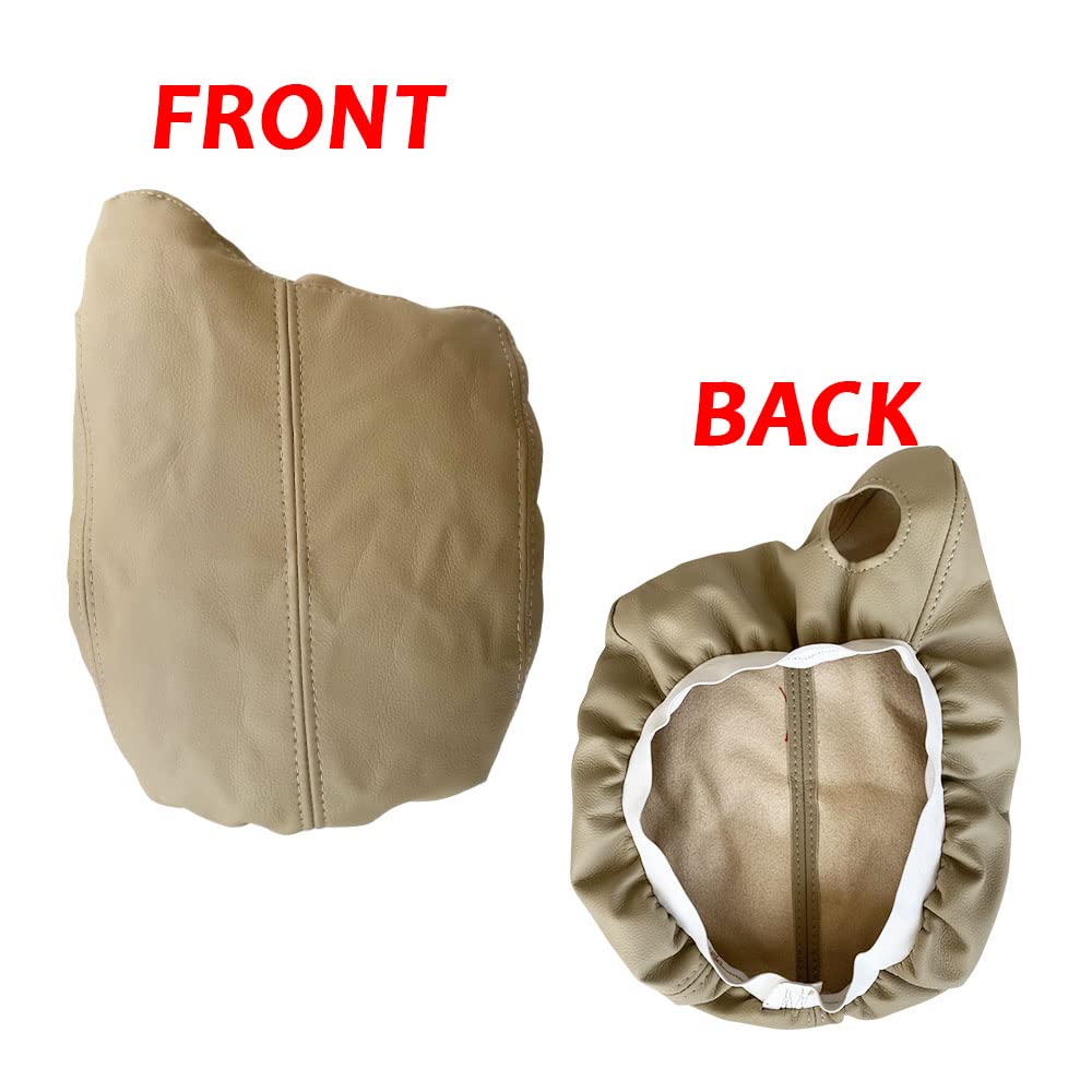DEYTOP beige armrest cover enhances interior look and comfort.