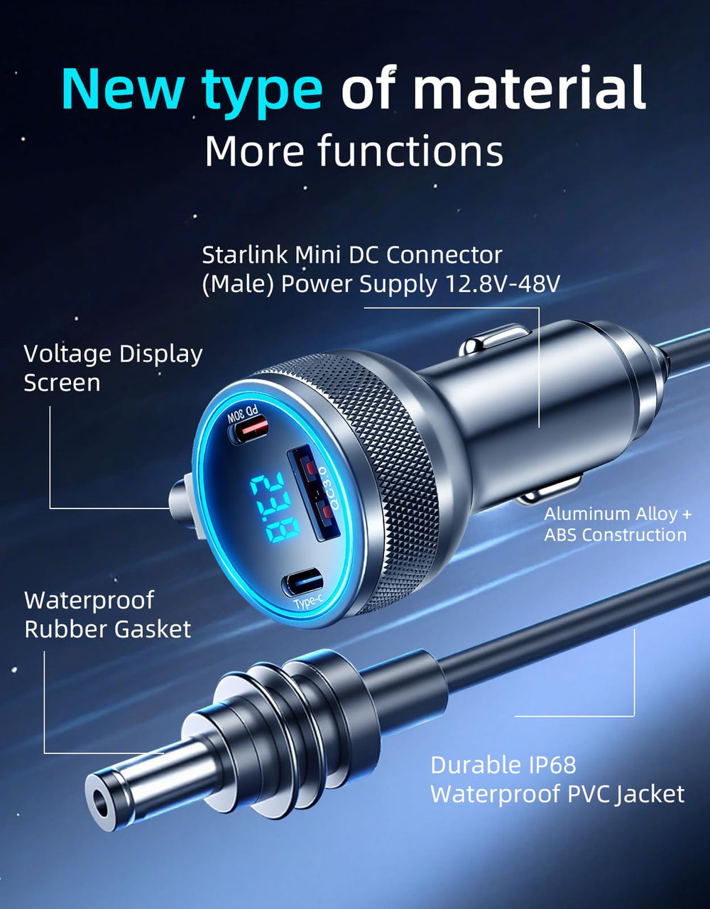 DFPEB Starlink Mini digital voltage display helps monitor power