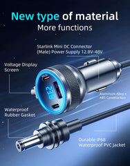 DFPEB Starlink Mini digital voltage display helps monitor power