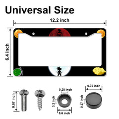 DGDRHZ anime dragon license frame side view shows slim aluminum profile and durability
