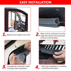 DGSL car door seal with metal clamp for strong grip and lasting seal