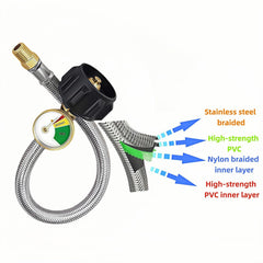 DGZMJJ 1/4 NPT and QCC1 compatibility fits most two-stage RV regulators.