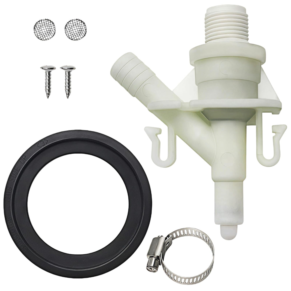 DGZMJJ upgraded RV toilet valve 385311641 kit, complete replacement set for reliable RV flushing.