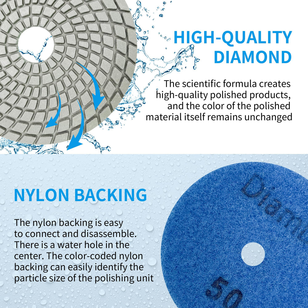 DiamDr 6000-grit pad delivers high-gloss finish on granite, marble, and concrete.